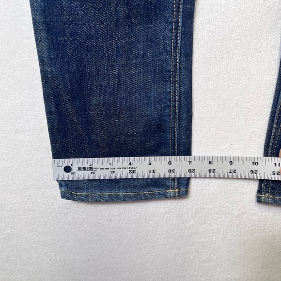 Express Jeans Stella Skinny Leg Jeans Womens 4 Long Blue Denim Darkwash 2539 - Picture 9 of 12